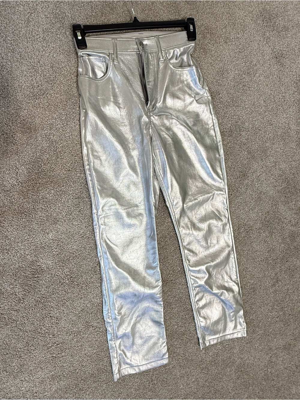 Abercrombie & Fitch Kids Silver Metallic Jeans